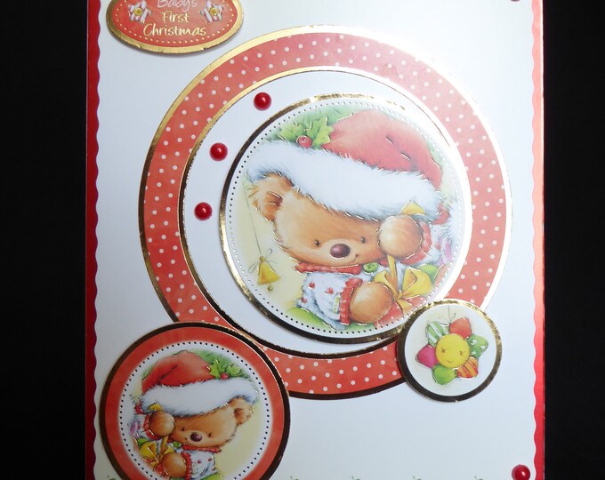 Baby's First Christmas Card, Special Christmas, Seasonal Greetings, Christmas Time, Festive fun, Celebrate Christmas, Handmade In The UK