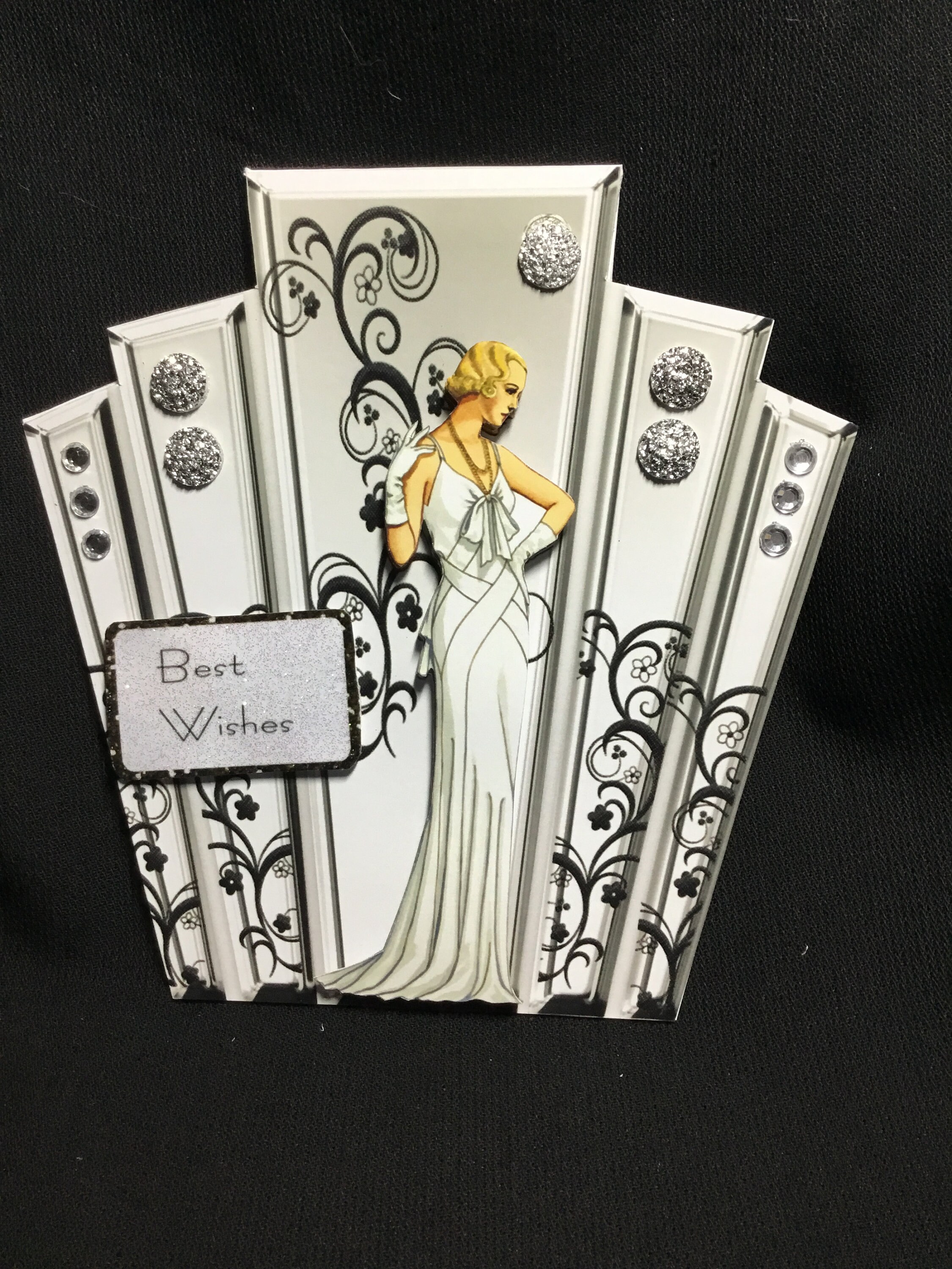Art Deco 3D Decoupage Card, 1920’s Style Card,personalised, Handmade in ...