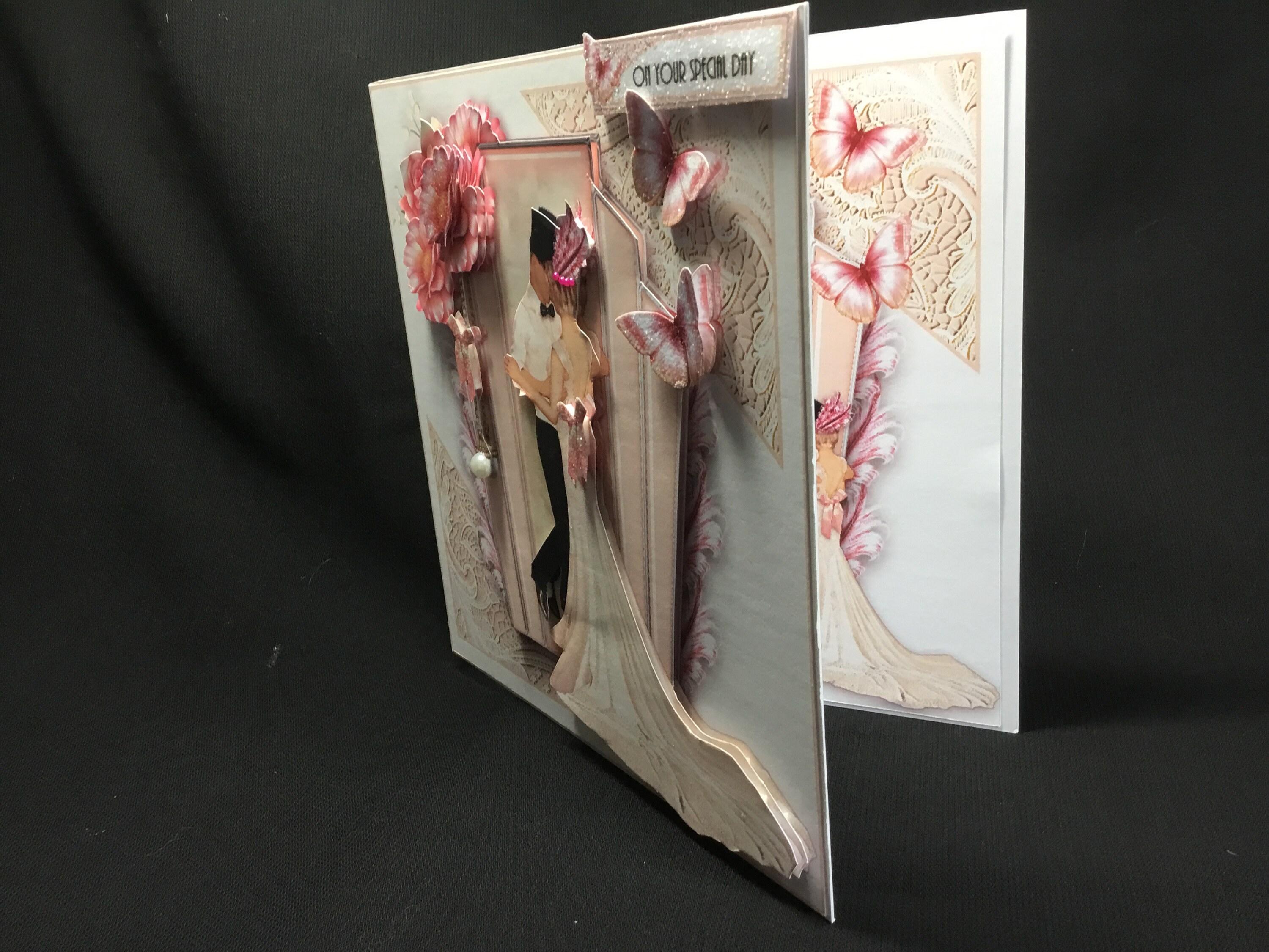 Art Deco Wedding Card: 1920s Dancing Couple, Handmade 3D Decoupage - Etsy