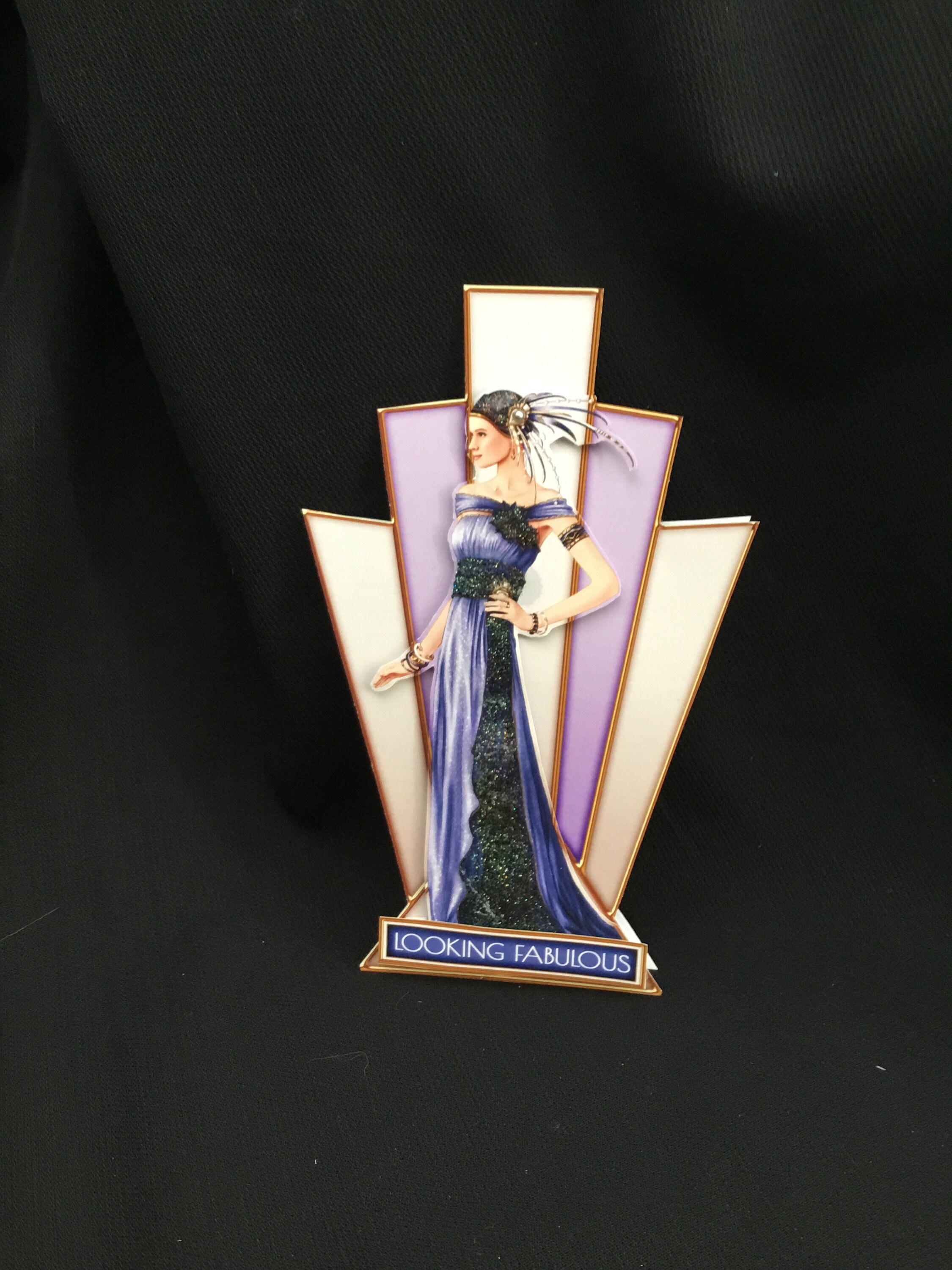 Art Deco 3D Decoupage Card 1920s Style Cardpurple Dress - Etsy UK