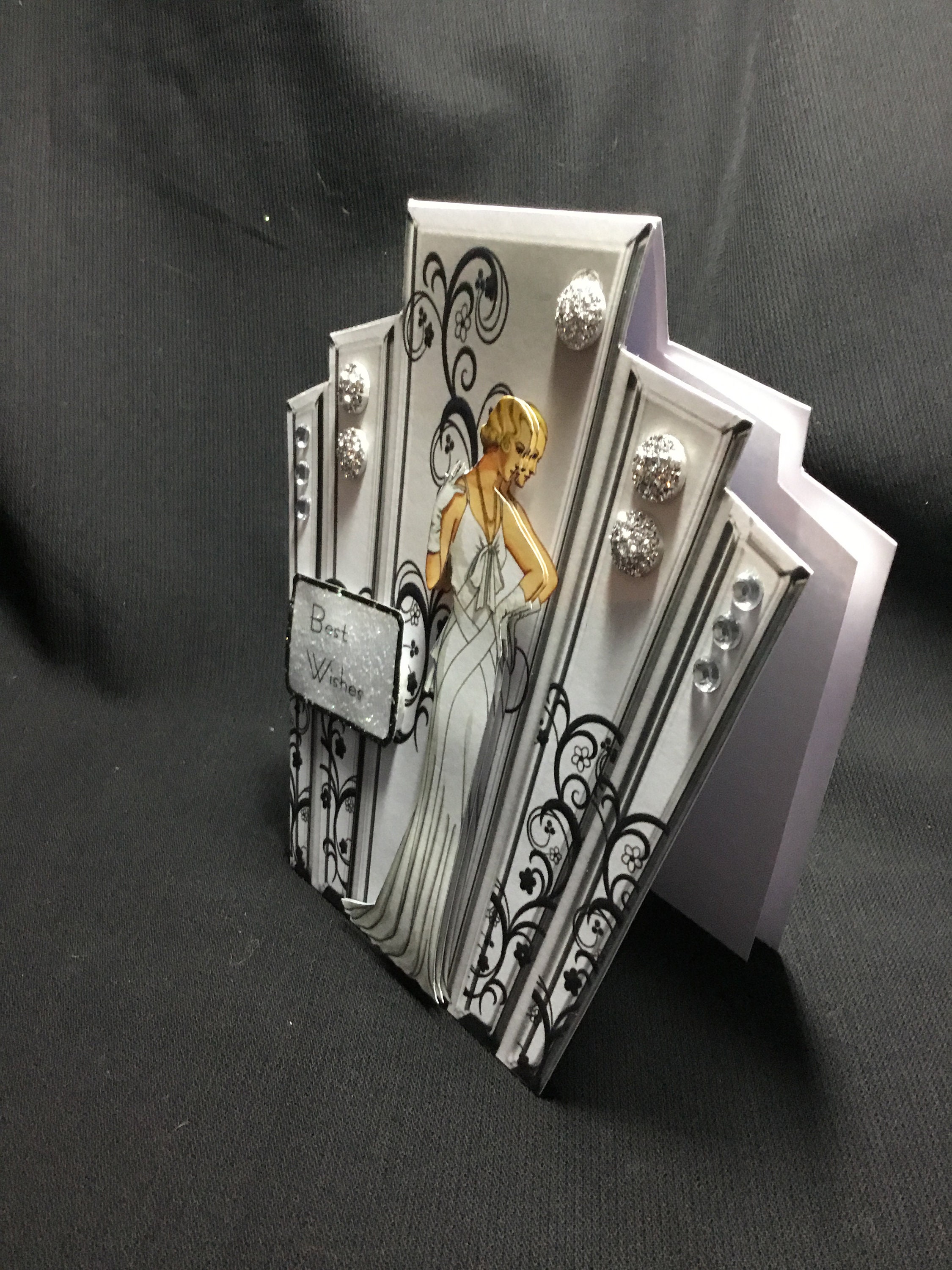 Art Deco 3D Decoupage Card, 1920’s Style Card,personalised, Handmade in ...