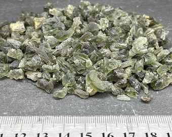 MOLDAVITE CHIPS 3 Grams | Gemstone Pendant, Healing Crystal Necklace, Moldavite Jewelry, Raw Crystal Necklace, Crystal Jewelry,