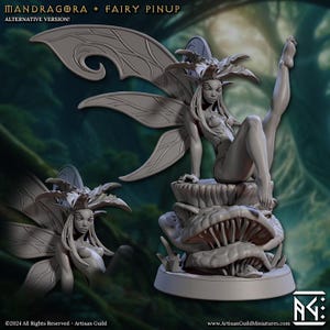 Mandragora - Fairy Pinup - Artisan Guild - Wargame, Dungeons and Dragons Mini-RPG Tafelblad miniatuur DnD-schilderij DnD, TTRPG