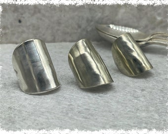 Vintage Silver Spoon Rings - Victorian Jewlery, Silverware Jewelry, Epns Silverware, Upcycled rings, Hippy rings, Victorian Jewelry