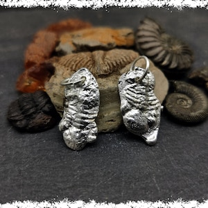 TRILOBITE SILVER PENDANT, Silver Solder, Soldered Fossil Pendant , Fossil Jewelry, Genuine Fossil Specimen, Copper Jewelry, Ammonite Jewelry