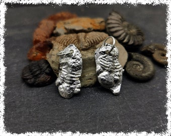 TRILOBITE SILVER PENDANT, Silver Solder, Soldered Fossil Pendant , Fossil Jewelry, Genuine Fossil Specimen, Copper Jewelry, Ammonite Jewelry