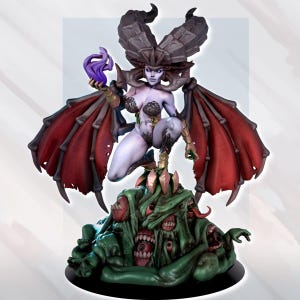 Succubus Rosalyn - 32mm/75mm -  Gaz Minis, Resin Print, Waifu, Anime Figure, Garage Kit, DnD Miniatures, Display Pinup, nsfw, Model Painting