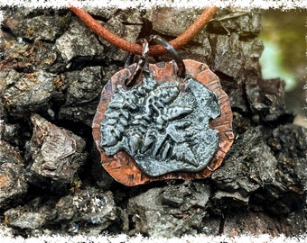FERN FOSSIL Necklace Silver & Copper | Ancient Jewelry, Silver Jewelry, Historical Artifact, Relic, Old Jewelry, Ethnic Jewelry, Fossil