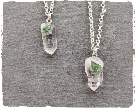 Moldavite Jewelry Moldavite Necklace CZECH MOLDAVITE QUARTZ