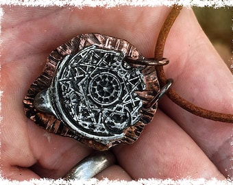 MAGIC CIRCLE Necklace Silver & Copper | Ancient Jewelry, Silver Jewelry, Historical Artifact, Relic, Old Jewelry, Ethnic Jewelry, Hippy