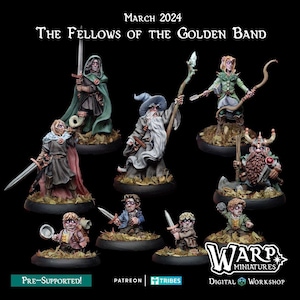 Fellows Of The Golden Band | DnD-miniatyrer, Warp-miniatyrer | Bordsminisar | Regler på en sida | Krigsspel | Modellmålning