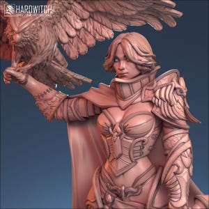 Half-Elf Paladin Caitlin - 32mm/75mm, Dungeons and Dragons Mini RPG Tabletop Miniature DnD Painting Pathfinder 5e DnD, TTRPG