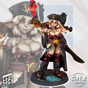 Moxie ‘Minx’ Seastrider- 32mm/75mm -  Resin Print, Gaz Minis, Waifu, Anime Figure, Garage Kit, Fantasy, DnD Miniatures, display Pinup, nsfw