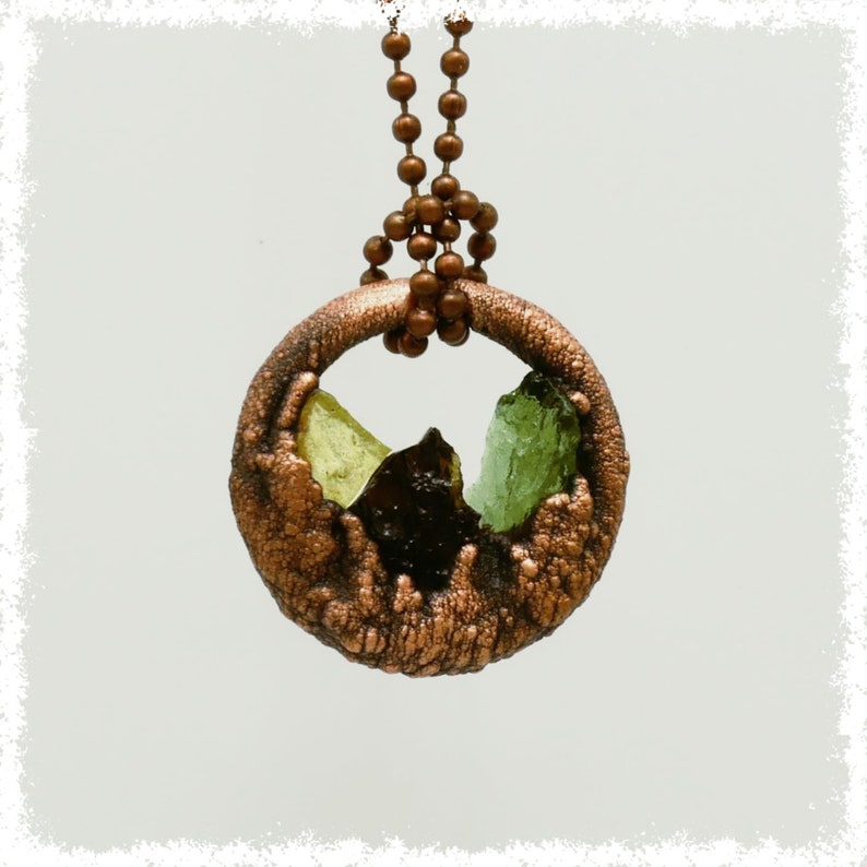 Moldavite And Libyan Desert Glass Together