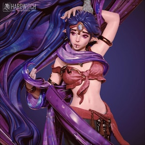 Genie Girl Asullah Maaghikar - 32mm/75mm / 120mm, Dungeons and Dragons Mini RPG Tabletop Miniature DnD Painting Pathfinder 5e DnD