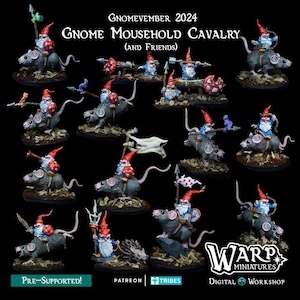 Mousehold Cavalry - Gnome Army | DnD-miniatyrer, Warp-miniatyrer | Bordsspel | Regler på en sida | Krigsspel | Modellmålning