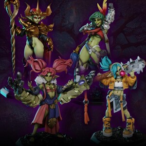 GOBLIN FURY - 35mm/75mm - Pinup, Gaz Minis, Figurine, 3D Printed, Waifu, Anime Figure, Garage Kit, Fantasy Miniatures, DnD Miniatures, nsfw,