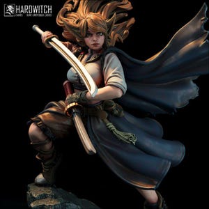 Ania Hakkana - 75mm/ 120mm, Dungeons and Dragons Mini RPG Tabletop Miniature DnD Painting Pathfinder 5e DnD, TTRPG Scale