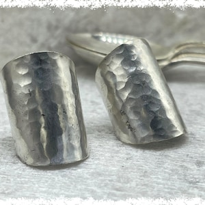 Hammered Vintage Silver Spoon Rings - Victorian Jewlery, Silverware Jewelry, Epns Silverware, Upcycled rings, Hippy rings, Victorian Jewelry