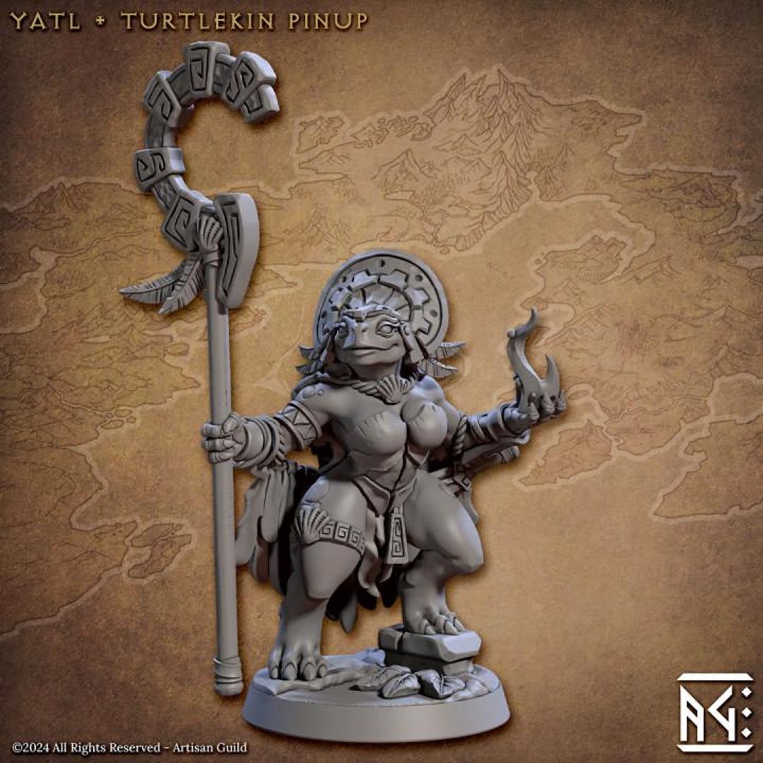 Turtlekin Jadeshell Beauty Turtlekin Pinup - Artisan Guild - Dungeons and Dragons ...