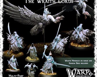 Undead Wraith Kings, Warp Miniaturen, TableTop | One Page Regeln | Kriegsspiele | D&D Figuren | Modellmalerei | RPG Minis, Oldhammer, Ring