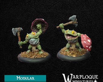 Elite Bullywug Warriors Brigade  | DnD Miniatures, Warp Miniatures | TableTop Minis | One Page Rules | Wargaming, Model Painting,