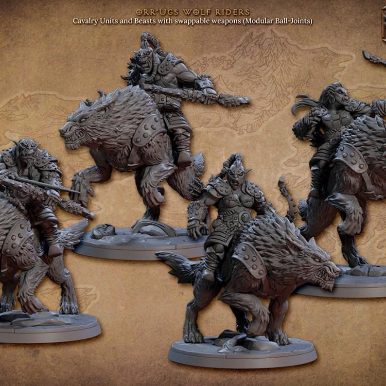 Wolf Rider Miniatures Nomad Orr'ugs Orc Army - Artisan Guild - Dungeons and Dragons Mini RPG ...