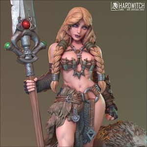 Alva Thurd - 32mm/75mm/ 100mm, Dungeons and Dragons Mini RPG Tabletop Miniature DnD Painting Pathfinder 5e DnD, TTRPG Scale