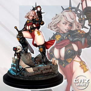 Sister Formosa- 32mm/75mm -  Resin Print, Waifu, Gaz Minis, Anime Figure, Garage Kit, Fantasy, DnD Miniatures, display Pinup, nsfw,  40K