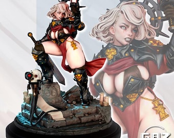 Sister Formosa- 32mm/75mm -  Resin Print, Waifu, Gaz Minis, Anime Figure, Garage Kit, Fantasy, DnD Miniatures, display Pinup, nsfw,  40K