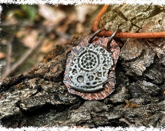 MAGIC CIRCLE Necklace Silver & Copper | Ancient Jewelry, Silver Jewelry, Historical Artifact, Relic, Old Jewelry, Ethnic Jewelry, Hippy