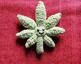 Leaf Buddies, Weed Leaf crochet, marijuana, a weed leaf amigurumi, marijuana crochet pattern