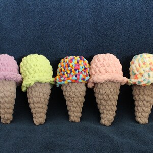 Crochet Ice cream cones, amigurumi, crochet, stuffed
