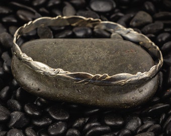 Vintage Taxco Mexico Braided Bangle Bracelets | Vintage Silver Bangles | Braided Bangle Bracelet | Bracelet Length 2.8 in. |  FREE SHIPPING!