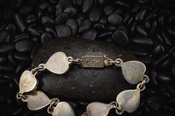 Sterling Silver Heart Bracelet | Mexico Heart Bra… - image 2