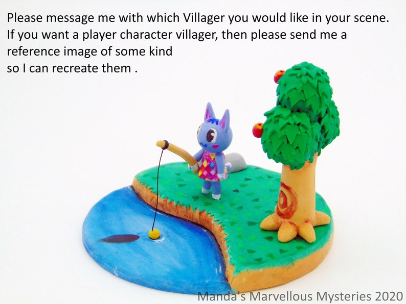 Handmade Polymer Clay Animal Crossing Mini Diorama Etsy