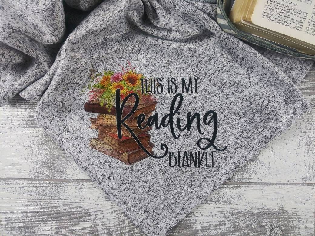 This is my reading blanket Bookish gifts Cozy blanket Book Etsy