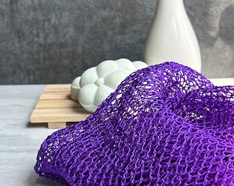 Purple Authentic African Exfoliating, Sapo African Sponge, Net washcloth