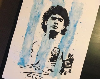 Original Maradona A3 painting