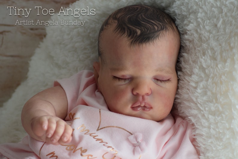 0-3 month sized reborn baby Sweetie Reborn Doll Baby Girl or boy sculpt by bountiful baby. Custom made to order