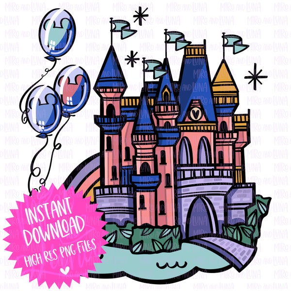 Fairytales Castle PNG World Balloons Fairytale Theme Park Art Whimsical Birthday Princess Engagement Party Kingdom Trip Princess Art Magical