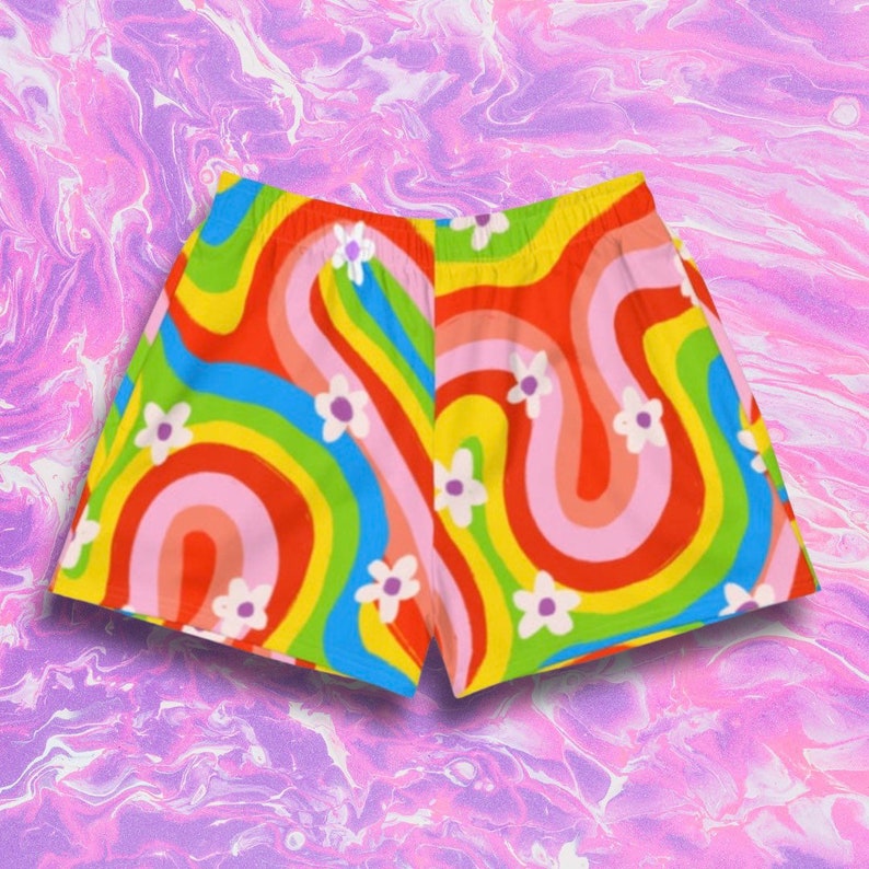 Rainbow Shorts Etsy
