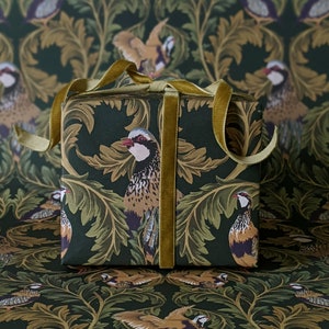 Partridge Wrapping Paper, Eco Friendly Gift Wrap, Vintage Bird Paper ...