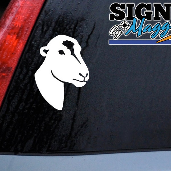 V016 - La Mancha Goat Doe Head  - Car Truck Vinyl Decal, Sticker  - 2 Sizes - 16 Colors