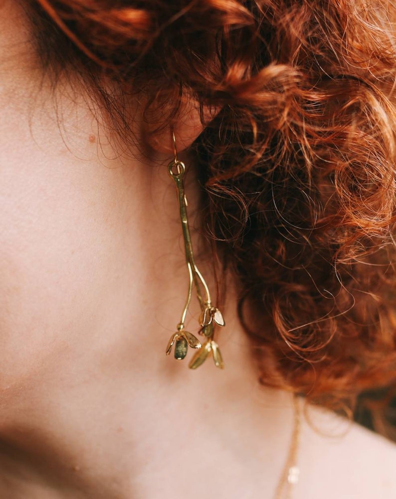 Blooming Flowers Earrings. Gold Long Earrings. Flower - Etsy