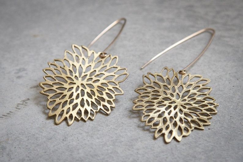 Dramatic Elegant Big designer earrings Bridesmaid. handmade drop earrings Wedding Woodland design Long gold statement leaf earrings