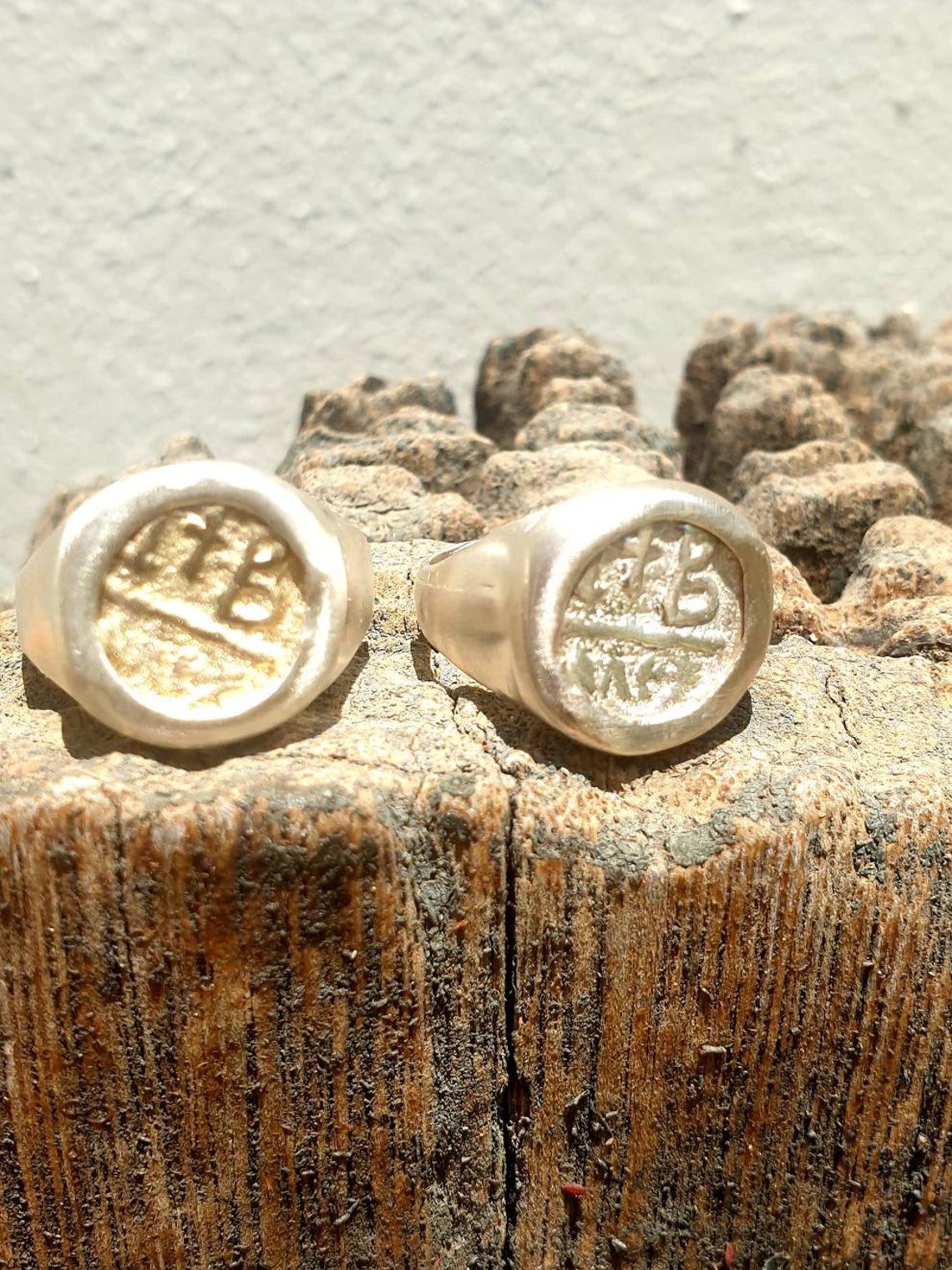 Silver Seel Ringe Coin Silver Seal Ring. Signet Ring. Stamp Ring. Signet Coin - Etsy