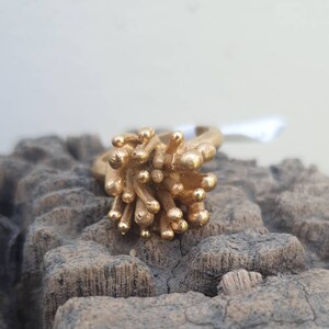 Statement Gold Splinter Ring. Rough Splinters Ring. Gold Big Ring. - Etsy