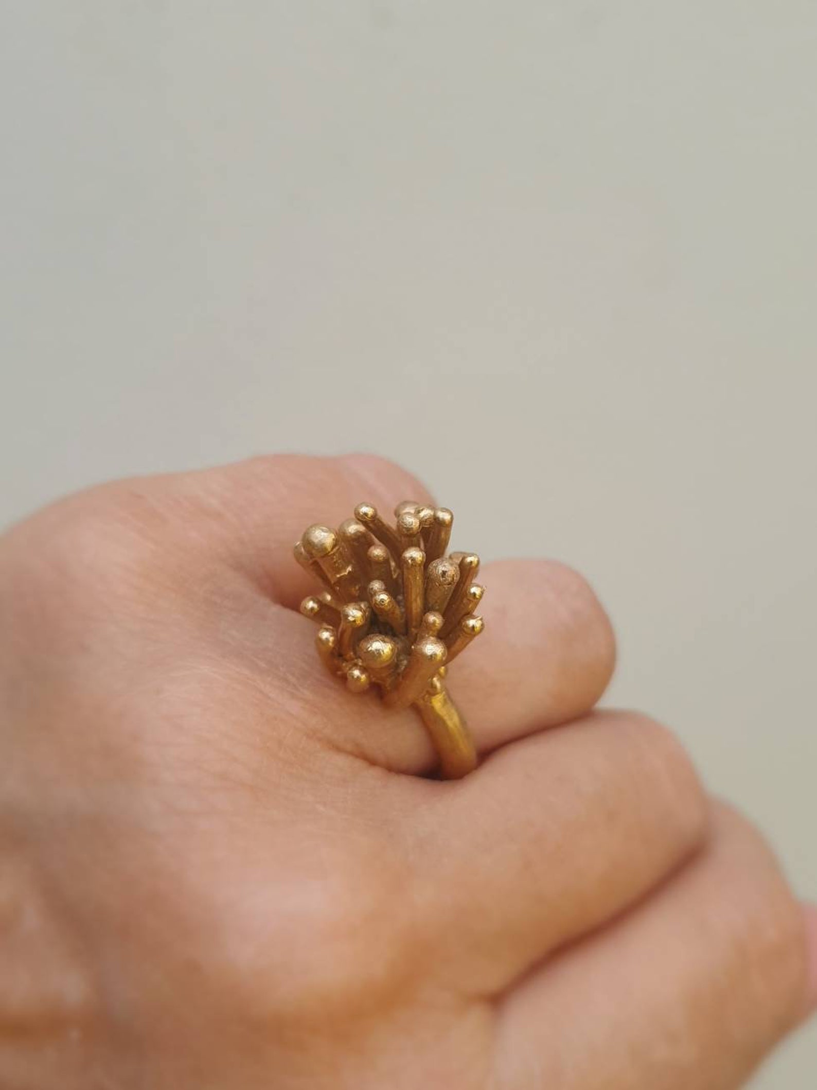Statement Gold Splinter Ring. Rough Splinters Ring. Gold Big - Etsy