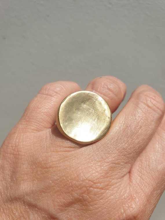 hammered coin ring
